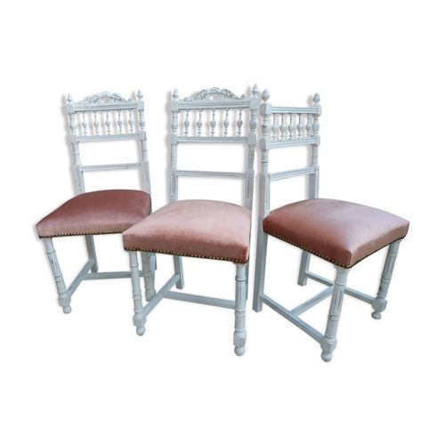 Lot Chaises Henri Ii Rose