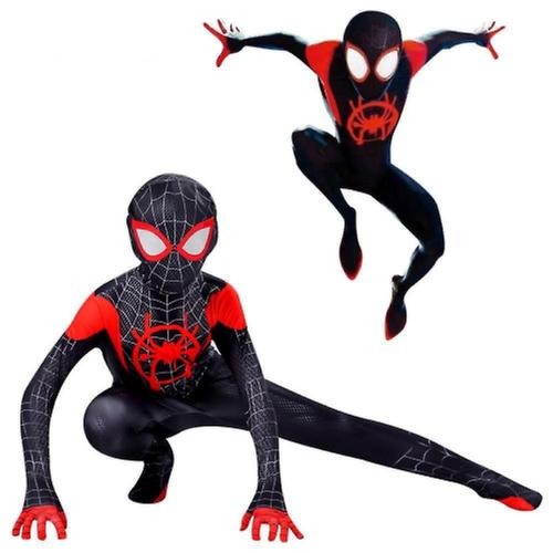 Enfants Miles Morales Costume Spiderman Cosplay Combinaison Halloween  Cosplay Costume