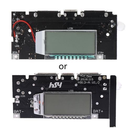 2-Usb 5v 2.1a Mobile Power Bank 18650 Chargeur De Batterie Carte Numérique Lcd Module