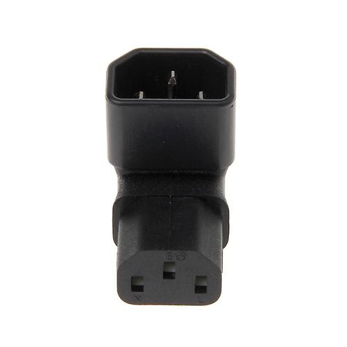 Iec 320 C14 Male To C13 Female 3-pin Up Angled Ac Power Plug Converter Adapter
