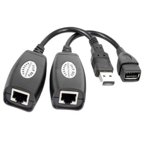 Adaptateur de câble d'extension USB vers RJ45, interface Ethernet ABS, 50m, amplificateur de signal, accessoires d'ordinateur
