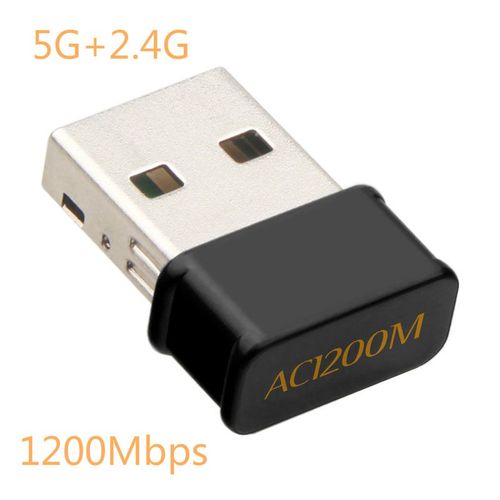 MINI carte réseau double bande USB 3.0, 1200M, 2.4G et 5G, adaptateur récepteur WIFI, haute vitesse, adapté aux ordinateurs portables