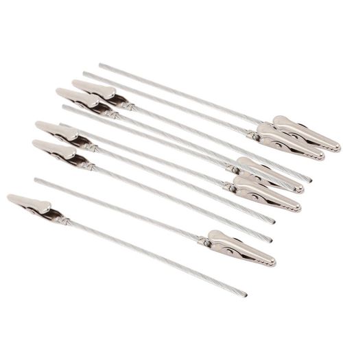 10 Pinces Crocodile En Métal Avec Tige Métallique Pour Porte-Cartes Et Mémo, Nouveauté