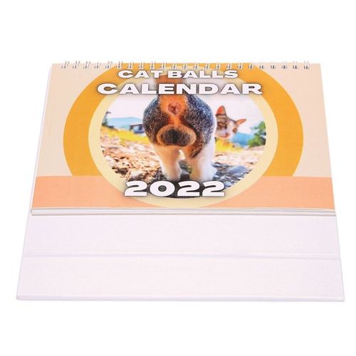 Bureau À Fesses De Chat Avec Calendrier Et Photos D'animaux, Cadeaux Amusants Pour Les Amoureux Des Chats, Cadeaux De Nouvel An