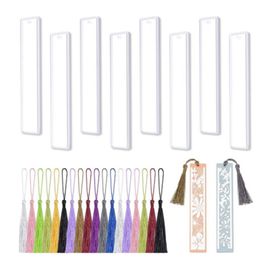 Moule De Marque-Page Vierge En Résine Époxy, En Cristal Transparent, Pour Fabrication De Bijoux Avec Pompon, New-36pcs