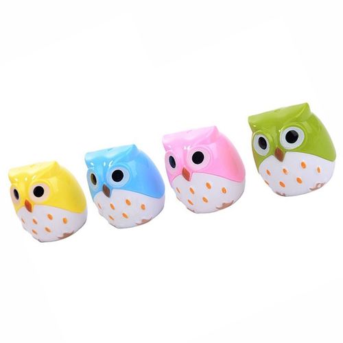 Taille-Crayon Mignon, Double Trou, Hibou, Papeterie D'étudiant, Animaux, Pour Enfants À L'école, New-24pcs