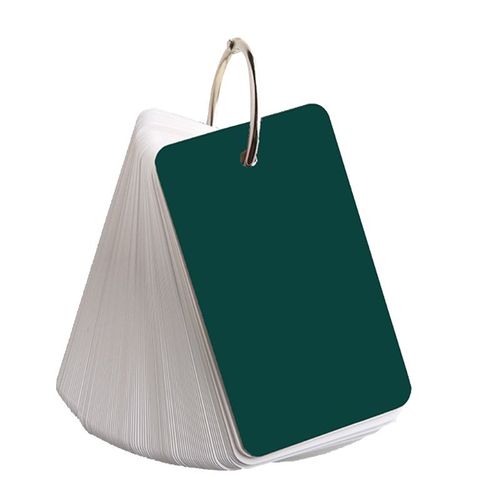 Mini Cartes Flash En Carton À Rabat, 100 Feuilles, Avec Reliure En Fer, Bloc-Notes Vierge Rechargeable Pour Étudiant