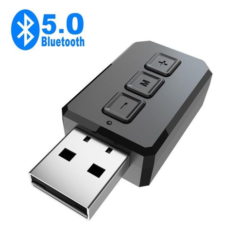 Adaptateur USB Bluetooth 5.0, Mini récepteur Audio mains libres, transmetteur sans fil avec micro AUX RCA, Jack stéréo 3.5MM pour PC TV