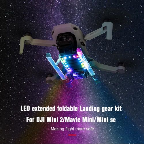 Trépied De Rehaussement Pliable Et Clignotant Led, Lampe 4 Couleurs Compatible Avec Dji Mini 2 / Mavic Mini / Mini Drone Se-Générique