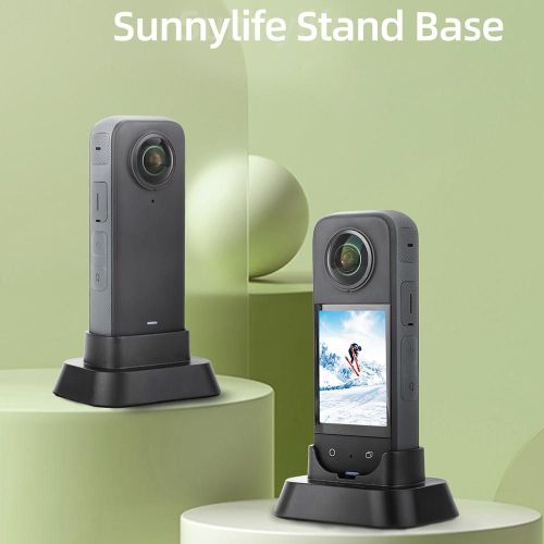 Support De Caméra Panoramique Pour Ordinateur De Bureau, Vis 1/4, Base Verticale Fixe, Compatible Avec Les Accessoires Insta360 X3