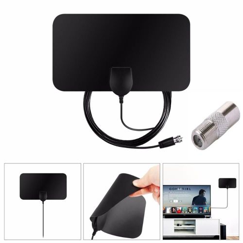 Mini antenne de réception Hdtv numérique Hd Dvb-t2, avec adaptateur, Gain élevé, pour HDTV européenne et américaine