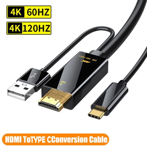 Compatibles Hdmi Vers type-c Lien Moniteur Câble 4k 60hz compatibles Hdmi Pour Adaptateur Usb c Pour Lg Ultrafine Nintendo Switch Ps4 Ps5
