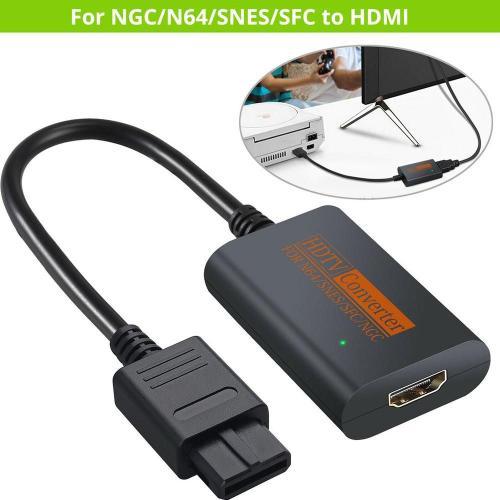 Adaptateur Convertisseur Pour Console De Jeu Hd 1080p Vers Hdmi, Compatible Avec Nintendo 64 N64/Snes/Sfc/Ngc