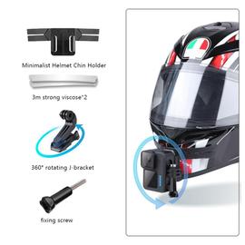 Support de mentonnière pour casque de moto, support rotatif à 360