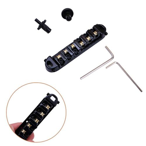 Roller Saddle Locking Tom Black Chrome Bridge Fit For Electric Guitar