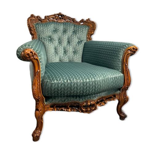 Fauteuil Baroque Vert