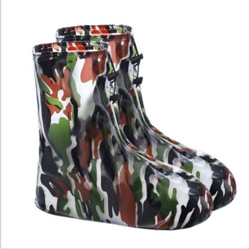 Couvre-Bottes En Caoutchouc Imperméables Et Coordonnantes Pour Hommes Et Femmes,Couvre-Chaussures Réutilisables,Bottes De Pluie,Haute Qualité - Type Camouflage Green-Xl