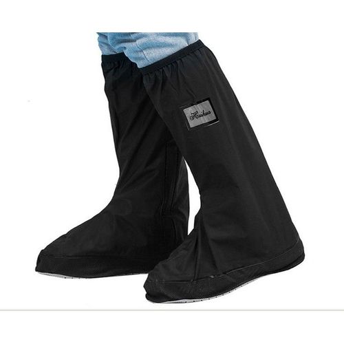 Couvre-Bottes De Protection Imperméables Pour Hommes Et Femmes,Chaussures De Moto,Vélo,Cyclisme,Bottes De Pluie Et De Neige,Semelle Optique Longue,Blanc,Adulte - Type Black-L (For 39-40)