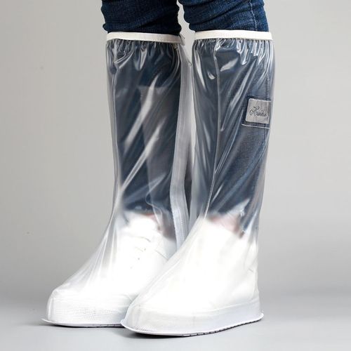 Couvre-Bottes De Protection Imperméables Pour Hommes Et Femmes,Chaussures De Moto,Vélo,Cyclisme,Bottes De Pluie Et De Neige,Semelle Optique Longue,Blanc,Adulte - Type White-L (For 39-40)