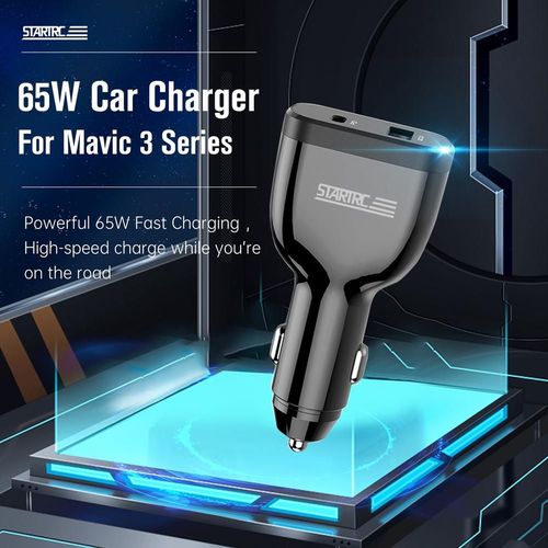 Chargeur De Voiture Qc3.0 Flash, Compatible Avec Drone Dji Avata/ Mini 3 Pro/Mavic 3, Accessoires De Chargement