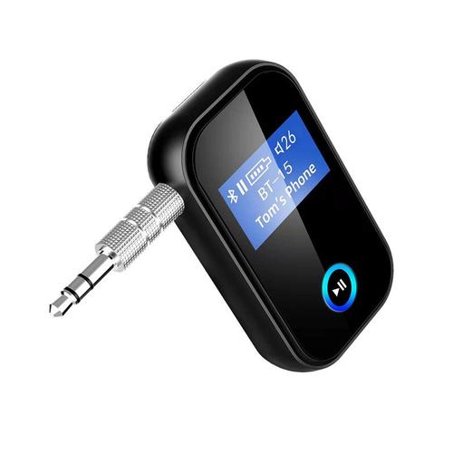 Adaptateur sans fil Bluetooth 3.5, écran LCD, 5.0mm AUX, transmetteur Audio stéréo, récepteur pour haut-parleur de voiture, adaptateur de musique