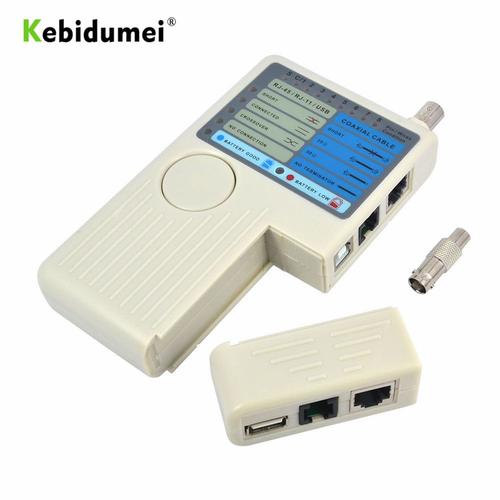 Kebidumei-testeur de câbles réseau 4 en 1 RJ45, USB BNC LAN, détecteur, détecteur de câbles UTP STP