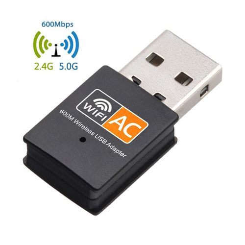 Mini adaptateur USB Portable double bande 600/5G, 2.4 mb/s, sans fil, récepteur WiFi, Dongle AC600M, carte réseau domestique