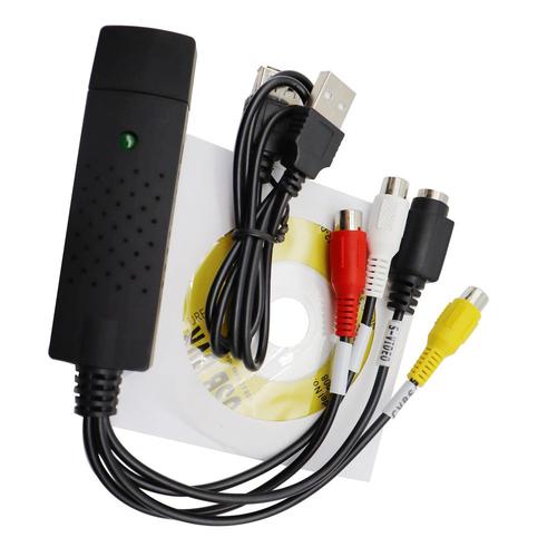 Carte d'acquisition Audio-vidéo USB 2.0, Tuner TV, VHS à DVD, convertisseur pour Win7/8/XP/Vista, avec câble USB