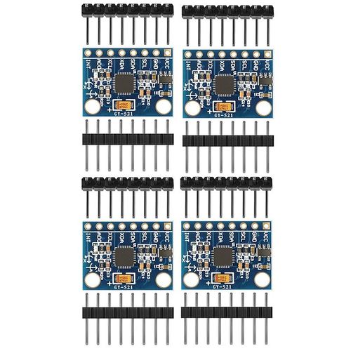 Module 4 X GY-521 MPU-6050 MPU6050 6DOF, Gyroscope à 3 axes, accéléromètre pour Raspberry Pi et pour projets Arduino