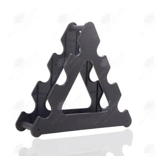 Htbe® Ménage En Forme D'os Tête Plate Tête Ronde Haltère En Plastique Support En Plastique Support À Trois Niveaux Accessoires D'hal