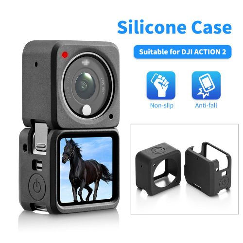Étui De Protection En Silicone Anti-Poussière Pour Caméra Dji Action 2 Sport, Housse Anti-Chute, Anti-Rayures, Coque De Protection Pour Accessoires Dji-Générique