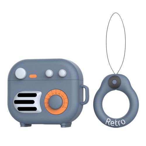 Étui Airpods 3 Pro 2021 en Silicone, housse de protection à motif Radio, étui pour casque Bluetooth avec boucle