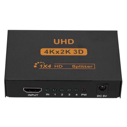 Répartiteur Compatible HDMI 4K 1x4, 1 Port vers 4 écrans, duplicateur/miroir alimenté par USB pour PS5-One à 4 sorties