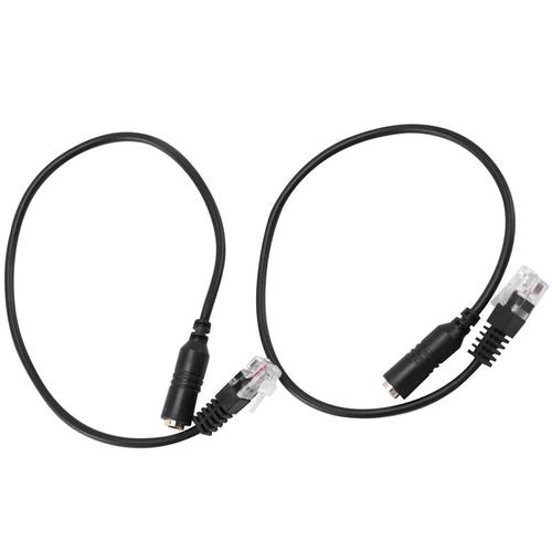 Câble adaptateur RJ9 vers Jack femelle/mâle, 3.5mm, 2 pièces, câble convertisseur pour casque Audio stéréo