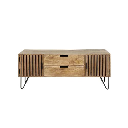 Meuble Tv Style Contemporain 135 Cm Noir / Bois