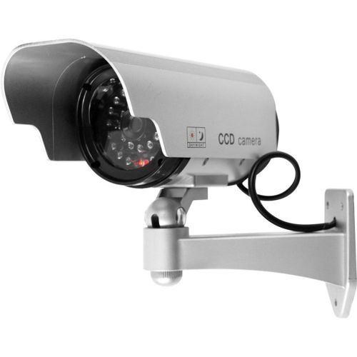 Caméra de vidéosurveillance LED à énergie solaire, fausse caméra de sécurité pour l'extérieur, LESHP