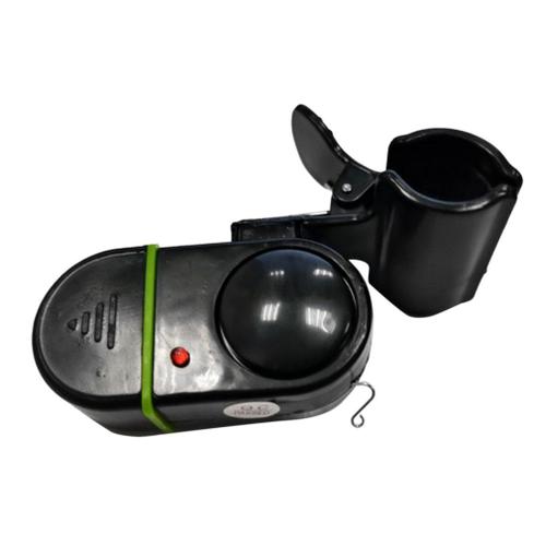Capteur électronique de morsure de poisson, alarme sonore, sonnette à Clip, canne à pêche, matériel avec lumière LED avec 3 * AG-13 boutons, noir