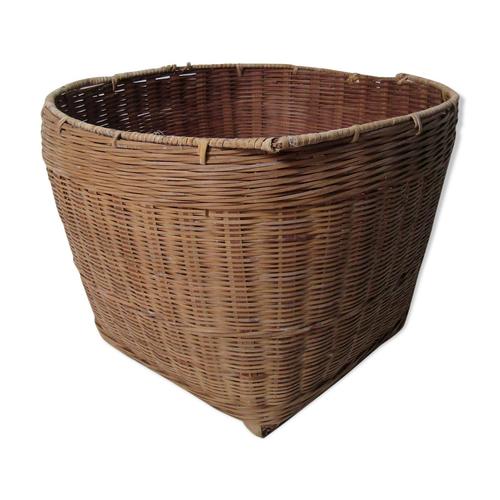 Cache Pot En Rotin Beige
