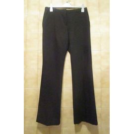 Pantalon Noir Benetton Pour Femme Mais Coupe Masculine, Bas Des Jambes Assez Large, T. 38 / T. 40