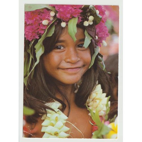 Carte Postale Tahiti, Portrait D'une Jeune Fille, 1986