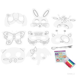 JIHUOO Lot De 5 Masques Blancs En Plastique Pour Chat - Masques Vierges