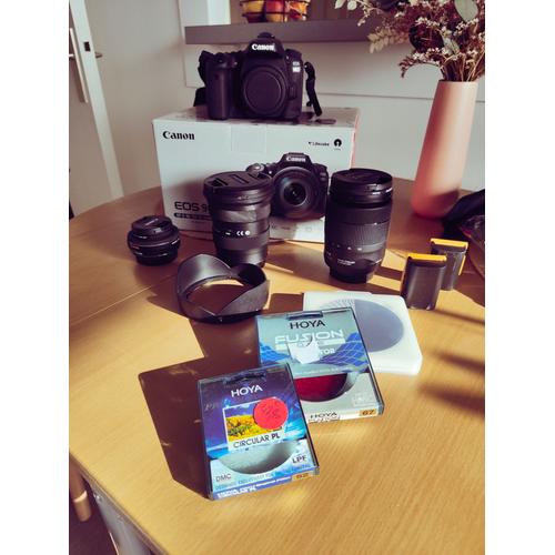 Pack Canon EOS 90D 32.5 mpix + objectifs + filtres + accessoires