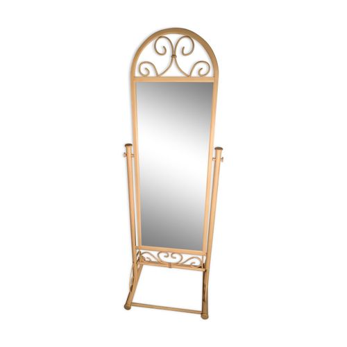 Miroir psych en mtal 54x163cm blanc