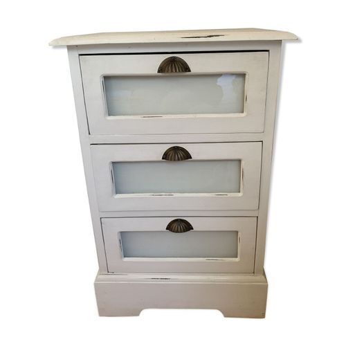 Grainetier 3 Tiroirs Blanc
