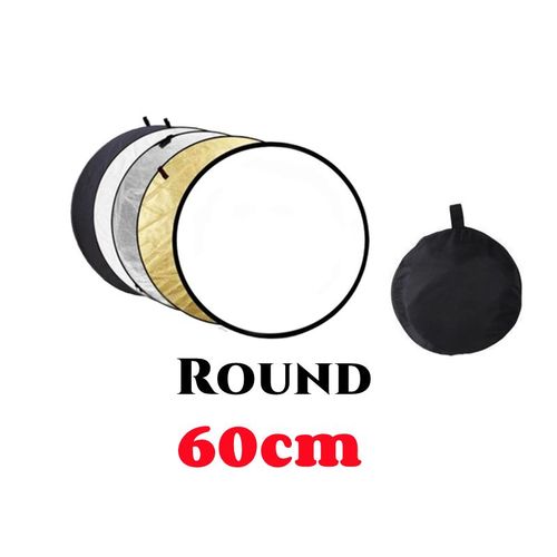 Réflecteur de photographie portable pliable,diffuseur de lumière rond,réflecteur narpour photo,5 en 1,30 cm,60 cm,80 cm,110cm,60 cm x 90cm,90cm x 120cm - Type 60cm