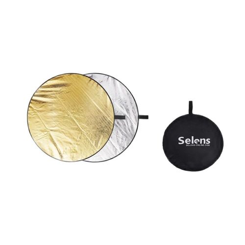 Selens-Réflecteur de photographie portable,diffuseur de lumière pliable,réflecteur à main pour support de lumière,portrait en direct,30 cm,45 cm,60/80 cm - Type 60cm