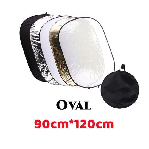 Réflecteur de photographie portable pliable,diffuseur de lumière rond,réflecteur narpour photo,5 en 1,30 cm,60 cm,80 cm,110cm,60 cm x 90cm,90cm x 120cm - Type 90x120cm