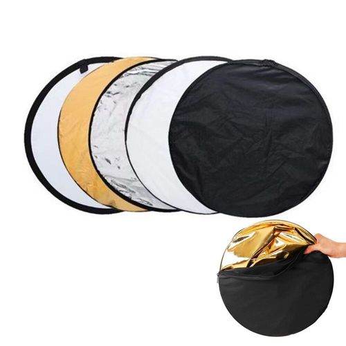 Réflecteur de photographie pliable 5 en 1,60cm,80cm,110cm,diffuseur de lumière de studio photo extérieur - Type 30CM
