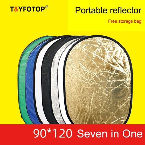 T & YFOTOP-Réflecteur de studio photo portable pliable,lumière narmulti-disques,accessoires de photographie,90x120cm,5 en 1 - Type 90x120cm 7 in 1