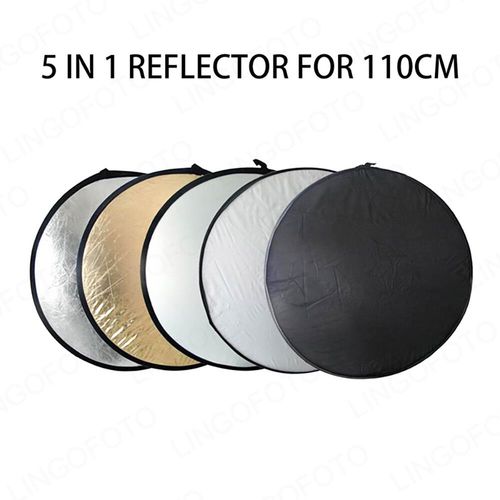 Réflecteur de photographie rond pliable portable,studio photo,diffuseur de lumière extérieur,multi-disque,5 en 1,60cm,80cm,110cm - Type 110cm